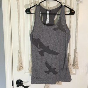 LN Oiselle Flyte Tank Obsidien Heathered Gray Tank Top M